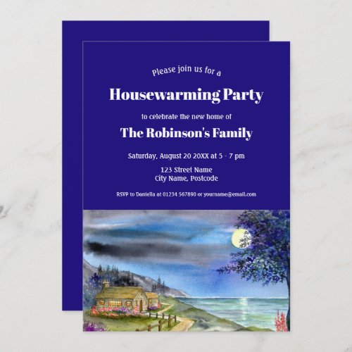 Housewarming By Light of Silvery Moon Invitation