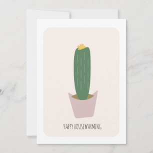 Housewarming Cactus Tall House Plant New Home Card