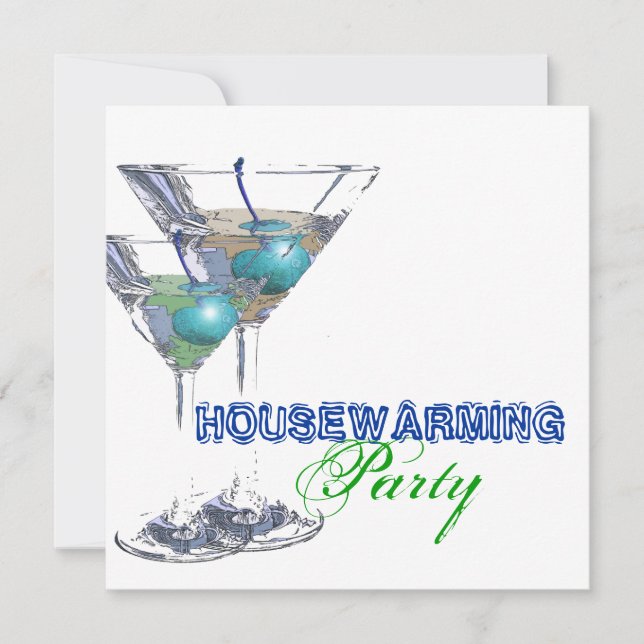 Housewarming dinner cocktail party CUSTOMIZE Invitation (Front)