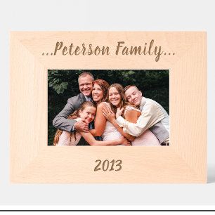 Housewarming Family Custom wooden photo frame Engraved Frames