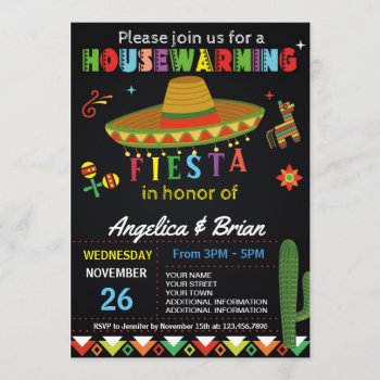 Housewarming Fiesta Party Invitation by NellysPrint at Zazzle