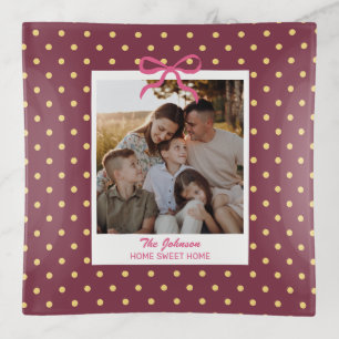 Housewarming Gift New Home Décor Family Photo Trinket Tray