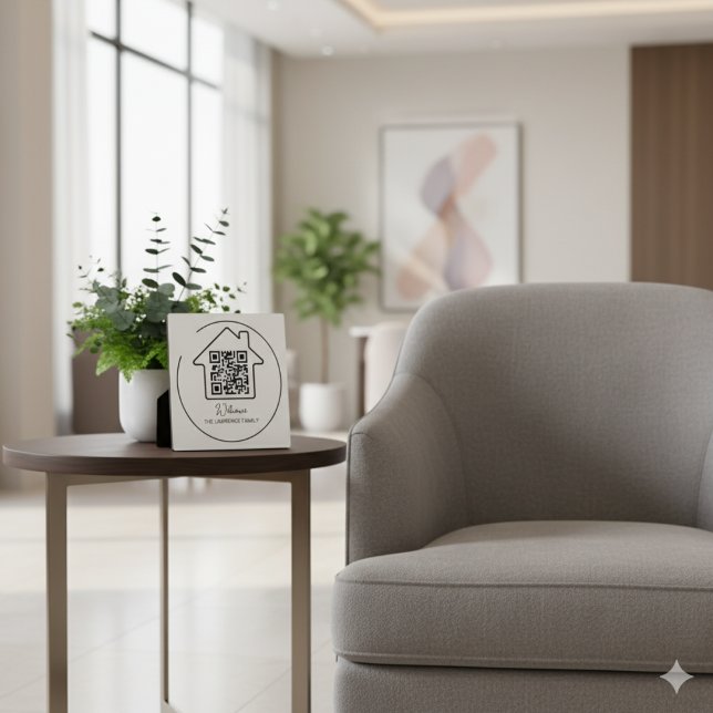 Housewarming Gift | Personalized WiFi Sign QR Code Plaque (Creator Uploaded)