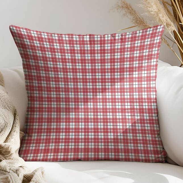 Housewarming Gift Red Black Plaid Pillow Style (Housewarming Gift Red Black Plaid Pillow Style)