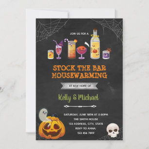 Housewarming halloween invitation