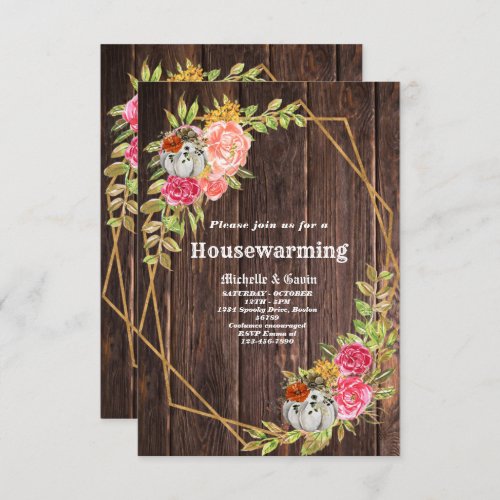 Housewarming Home Sweet Home  Pumpkin Invitati Invitation