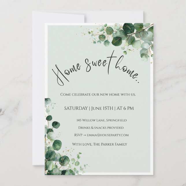 Housewarming Invitation – Home Sweet Home (Front)