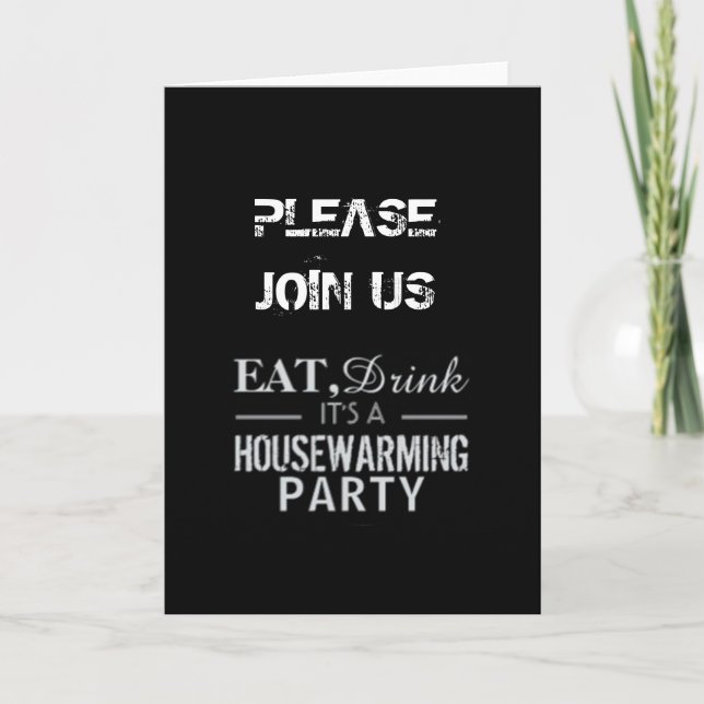 **HOUSEWARMING INVITATION** WITH A TWIST INVITATION (Front)