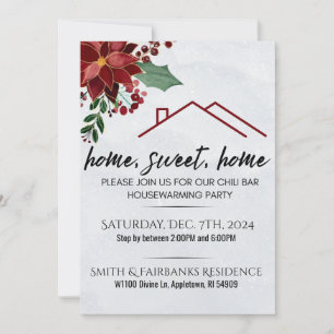 Housewarming New Home Chili Season Party Invite