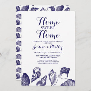 Housewarming New Home House Shells Ocean Beach Invitation
