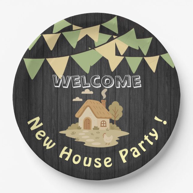 Housewarming  paper plates (Front)