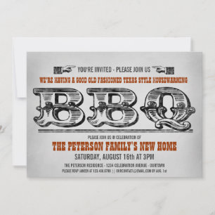 Housewarming Party Barbeque Invitations