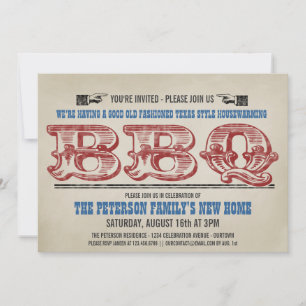 Housewarming Party Barbeque Invitations