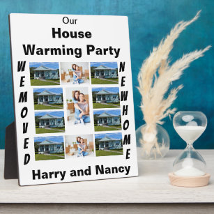 Housewarming Party custom 11 Photo Collage  Plaque