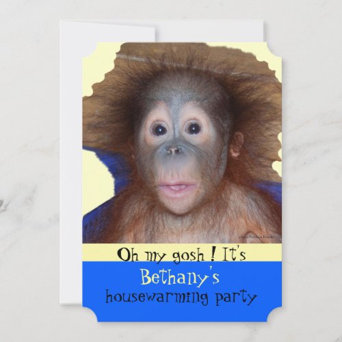 Housewarming Party Cute Baby Face Invitation