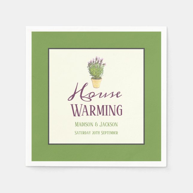 Housewarming Party| Elegant Chic French Lavender Napkins (Front)