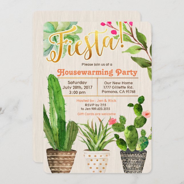 Housewarming Party Invitation (Front/Back)