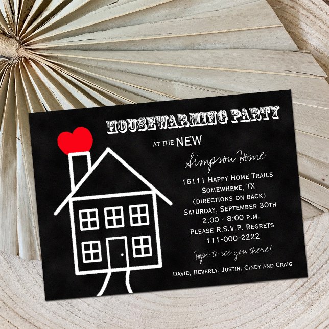 Housewarming Party Invitation Chalkboard Style (Creator Uploaded)