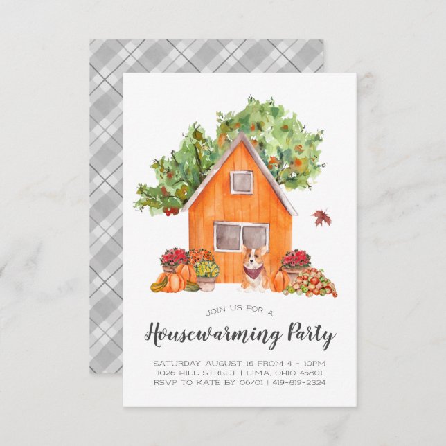 Housewarming Party Invitation | Cozy Autumn (Front/Back)