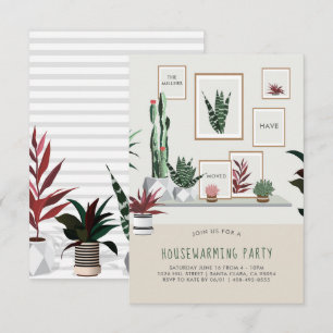 Housewarming Party Invitation   Potted Plants