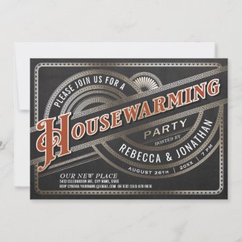 Housewarming Party Invitations - Retro Foil by Anything_Goes at Zazzle