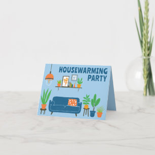 Housewarming Party Invite Cute Living Room Sofa