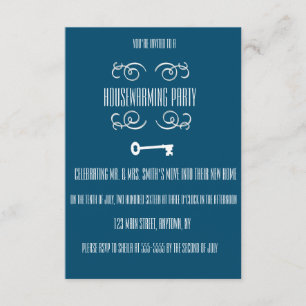 Housewarming Party Key Invitations