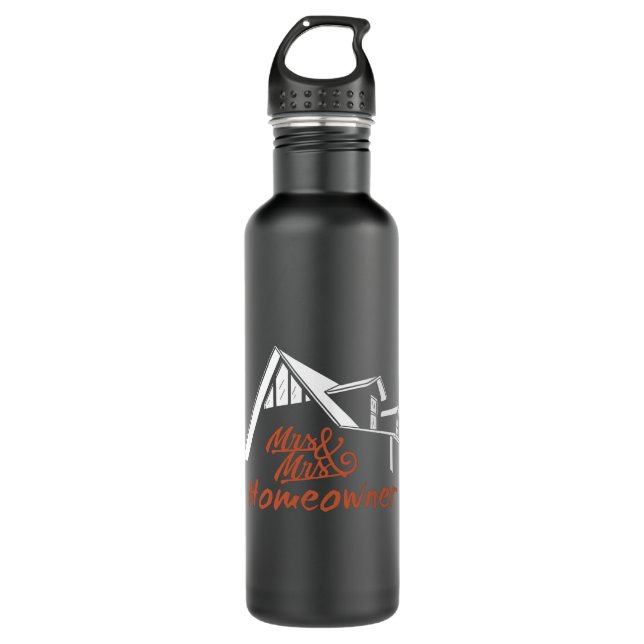 Housewarming party Mr & Mrs Homeowner Stainless Steel Water Bottle (Front)