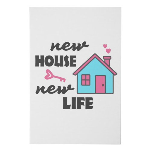 Housewarming party New House New Life Faux Canvas Print