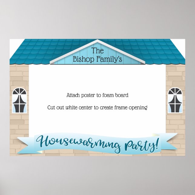 Housewarming Party photo booth frame poster prop (Front)