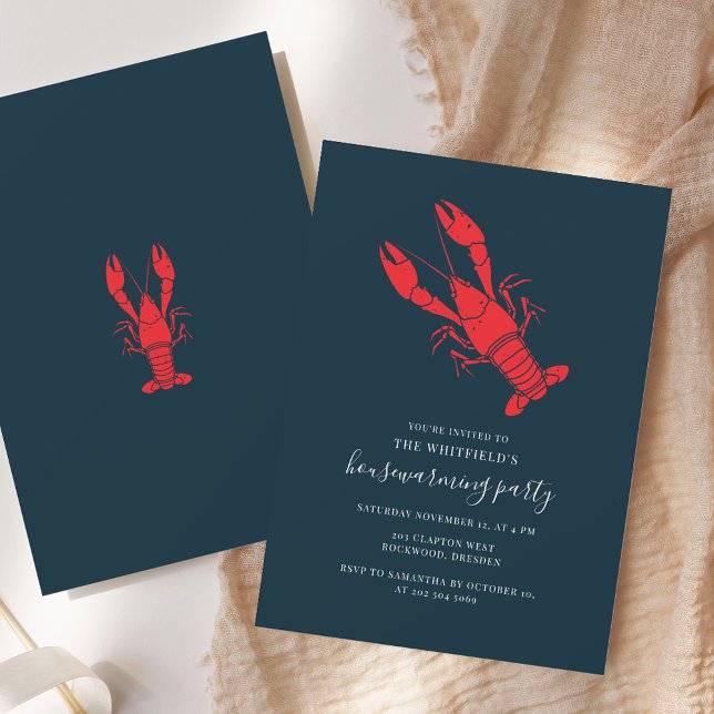 Housewarming Party Seafood Crawfish Boil Invitation (Housewarming Party Seafood Crawfish Boil Invitation)