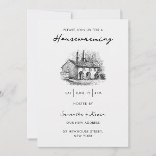 Housewarming Party Vintage Chic Style Home Invitation