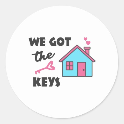Housewarming party We got the Keys Classic Round Sticker