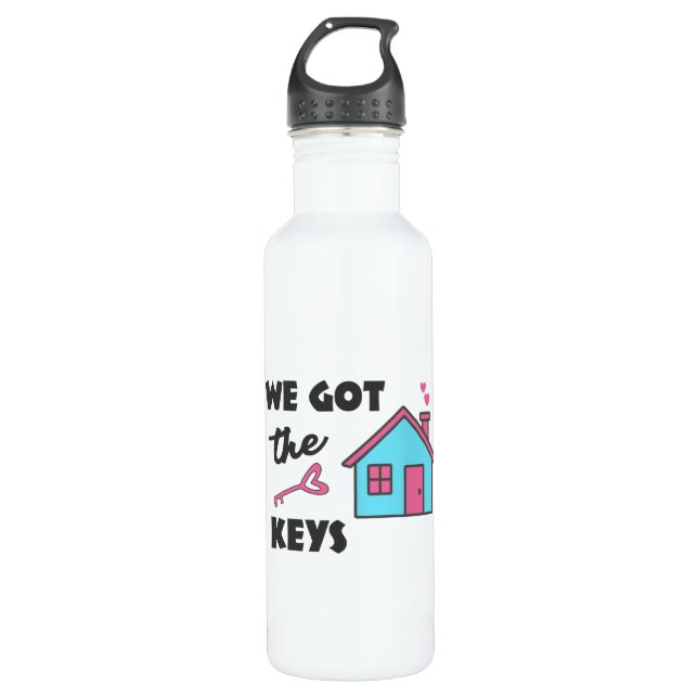 Housewarming party We got the Keys Stainless Steel Water Bottle (Front)