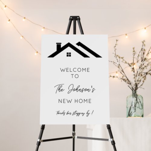 Housewarming Party Welcome Modern New Home Party Foam Board