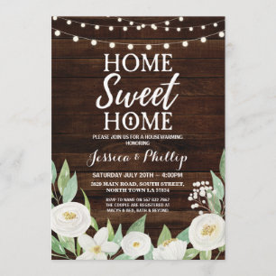 Housewarming Party Wood Rustic New Home Invite