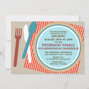 Housewarming Picnic Barbeque Invitation