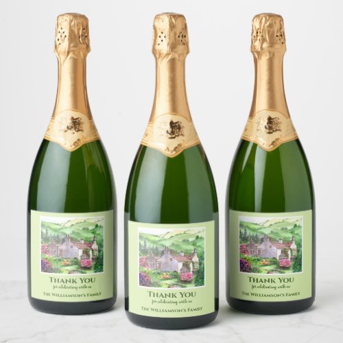 Housewarming Rydal Mount William Wordsworth House Sparkling Wine Label