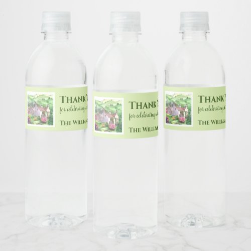 Housewarming Rydal Mount William Wordsworth House Water Bottle Label