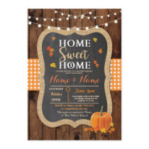Housewarming Sweet Home Fall Chalk Pumpkin Invite