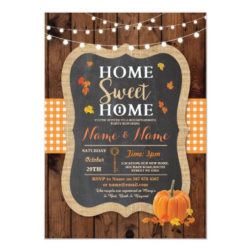 Fall Housewarming Party Invitations 6