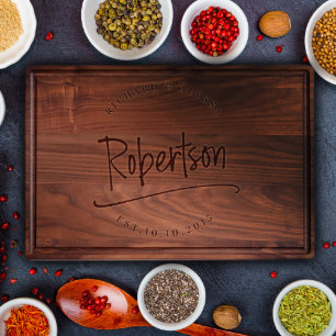 Housewarming Walnut Cutting Board w/Juice Groove