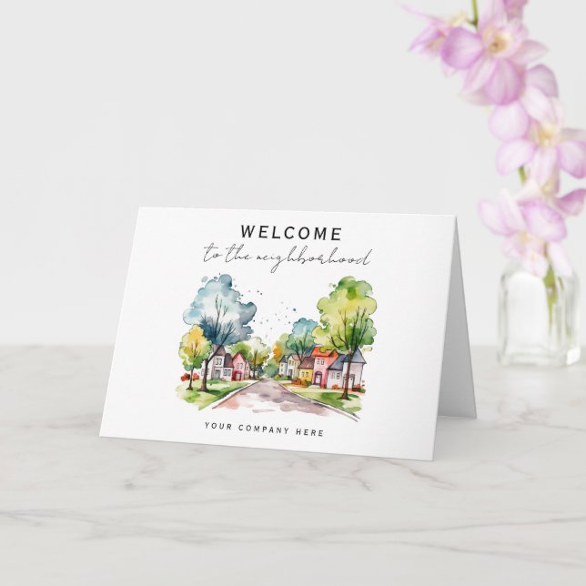 Housewarming Welcome to the Neighborhood Realty Card (Orchid)