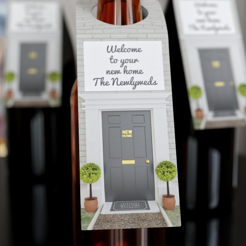 Housewarming Welcome to Your New Home Bottle Hanger Tag