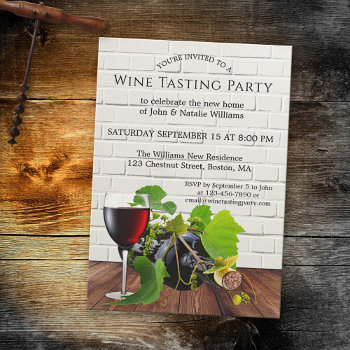 Housewarming Wine Tasting Party Invitation by sunnysites at Zazzle