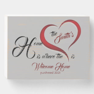 Housewarming Wooden Box Sign