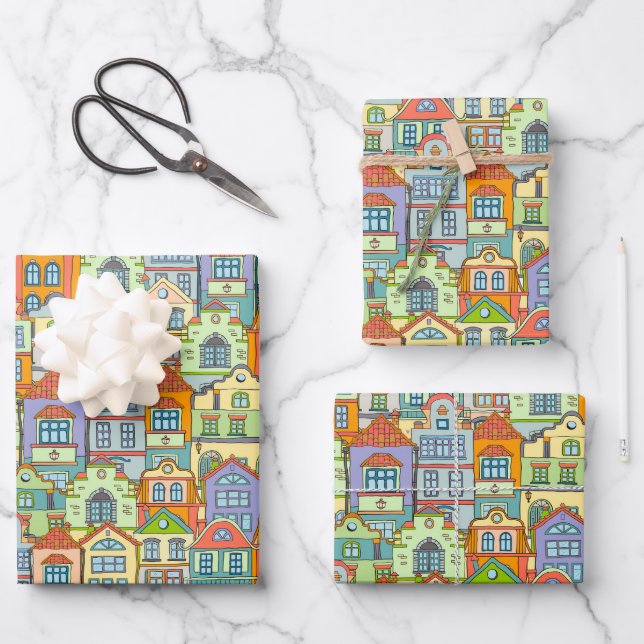 Housewarming Wrapping Paper, New Home Gift Paper Sheets (Front)