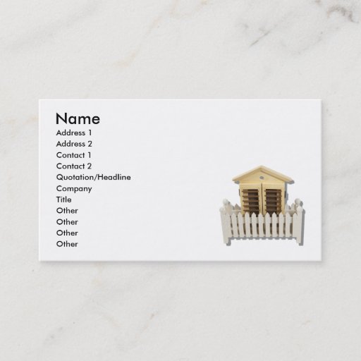 Customizable HouseWhitePicketFence082510, Name, Address 1, A... Business Card