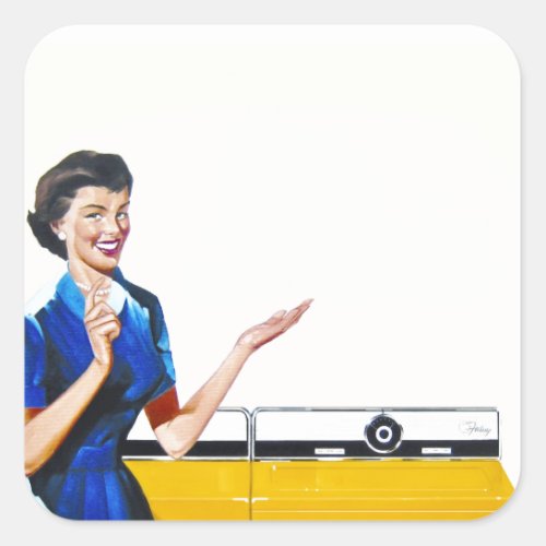 Housewife and New Washer Square Sticker