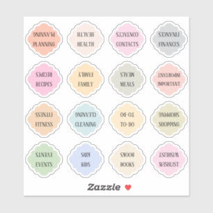 Housewife Index Tabs Binder Divider Bujo Planner Sticker